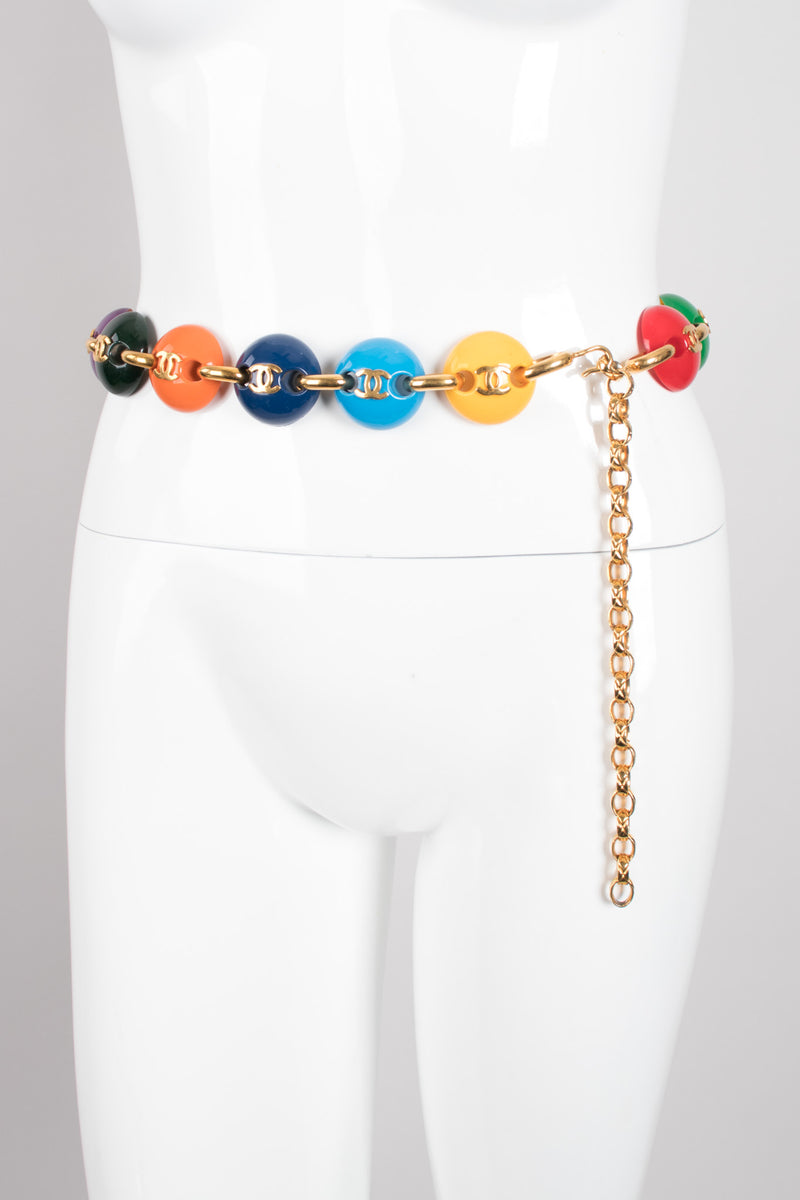 Chanel Rainbow Skittles M&M Candy Button Belt