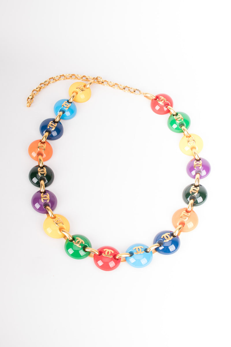 Chanel Rainbow Skittles M&M Candy Button Belt