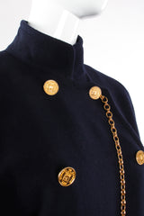 Vintage Chanel Chain Fob Cocoon Coat on mannequin collar at Recess Los Angeles