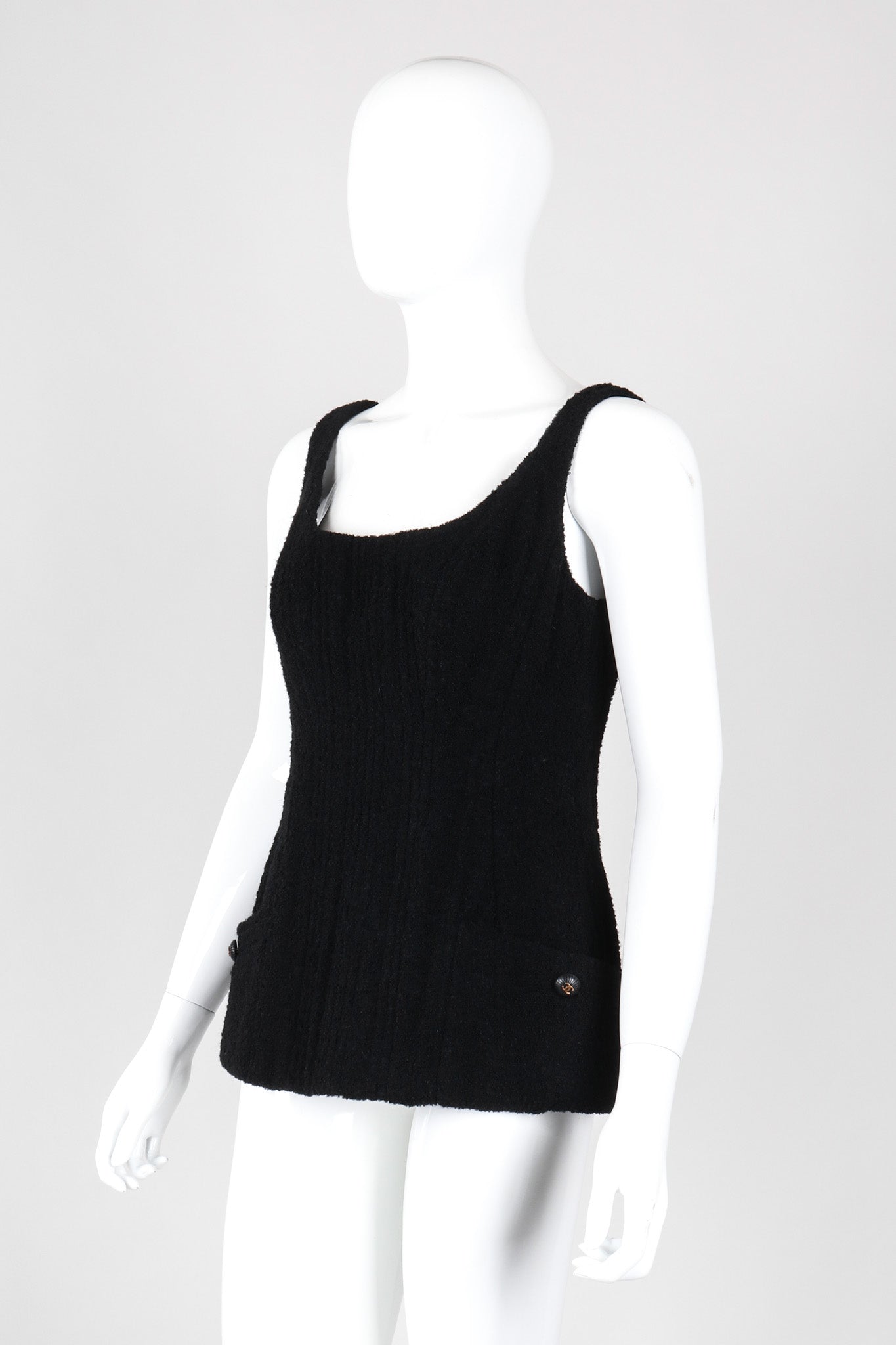 Recess Los Angeles Vintage Chanel Bouclé Boned Corset Tank