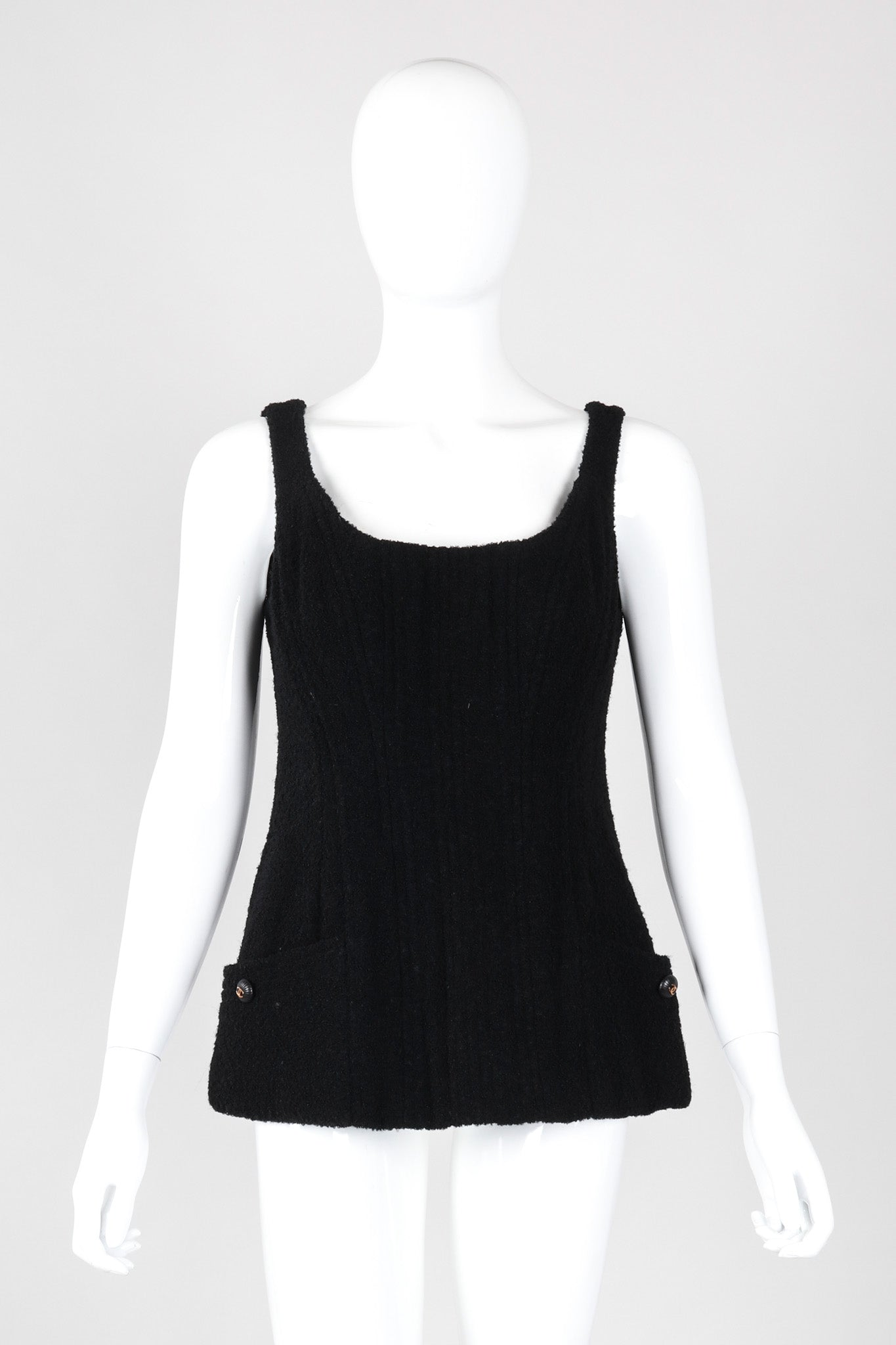 Recess Los Angeles Vintage Chanel Bouclé Boned Corset Tank