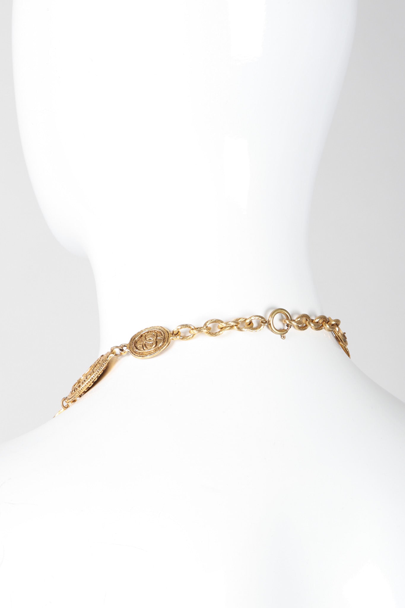 Recess Los Angeles Vintage Chanel Gold Coin Collar Necklace