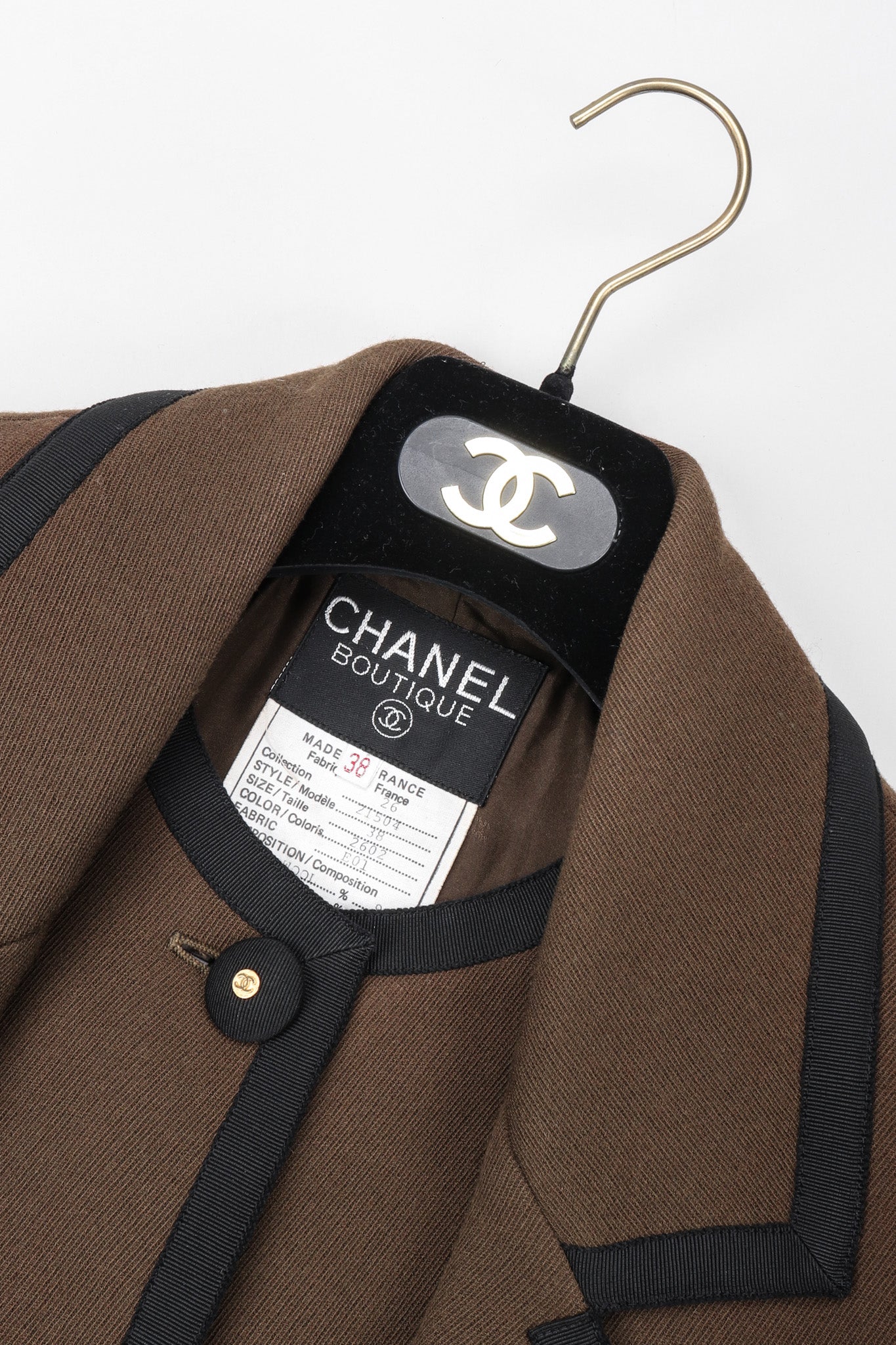 Recess Los Angeles Vintage Chanel Double Lapel Waistcoat Jacket