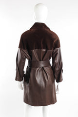 Vintage Chanel Suede & Leather Trench Coat on mannequin at Recess Los Angeles (back)