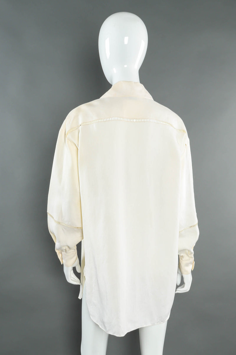 Vintage Chanel Linen Cutout Blouse mannequin back @ Recess Los Angeles