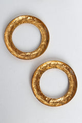 Vintage Chanel 1980s Quilt Pattern Hoop Multi Earrings hoop back @ Recess LA