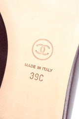 Vintage Chanel Leather Cap Toe Slipper Mules stamp at Recess Los Angeles