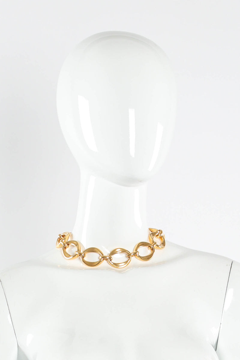 Vintage Chanel Oval Wide Link Choker Necklace mannequin @ Recess Los Angeles