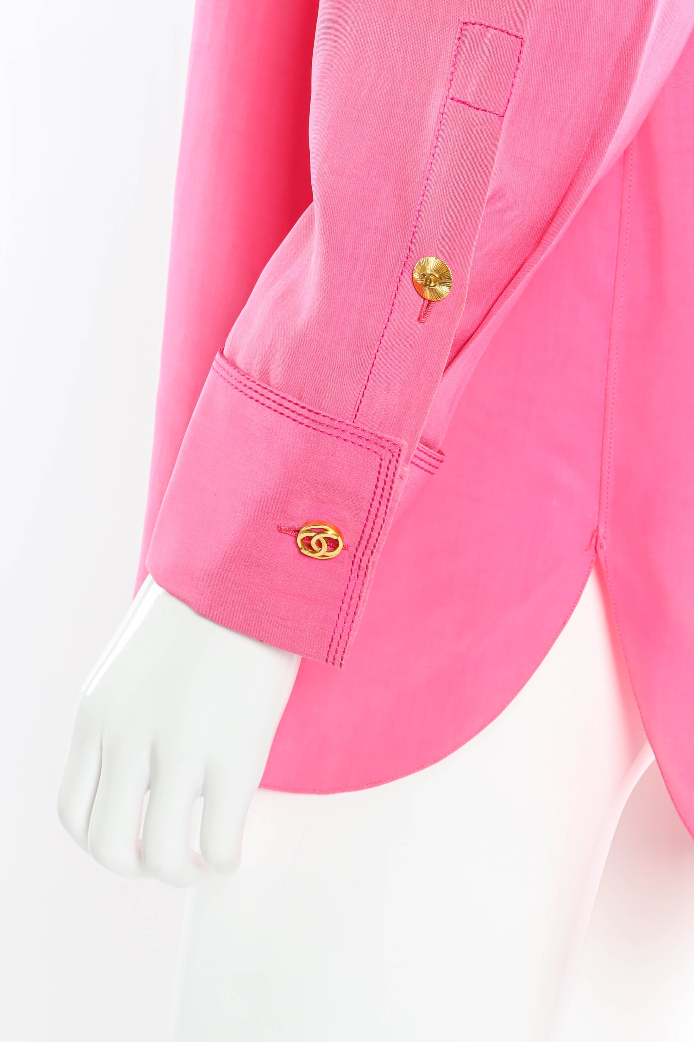 Vintage Chanel CC Pocket Button Blouse button detail @ Recess Los Angeles