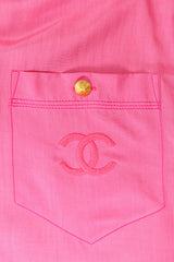 Vintage Chanel CC Pocket Button Blouse chest pocket @ Recess Los Angeles