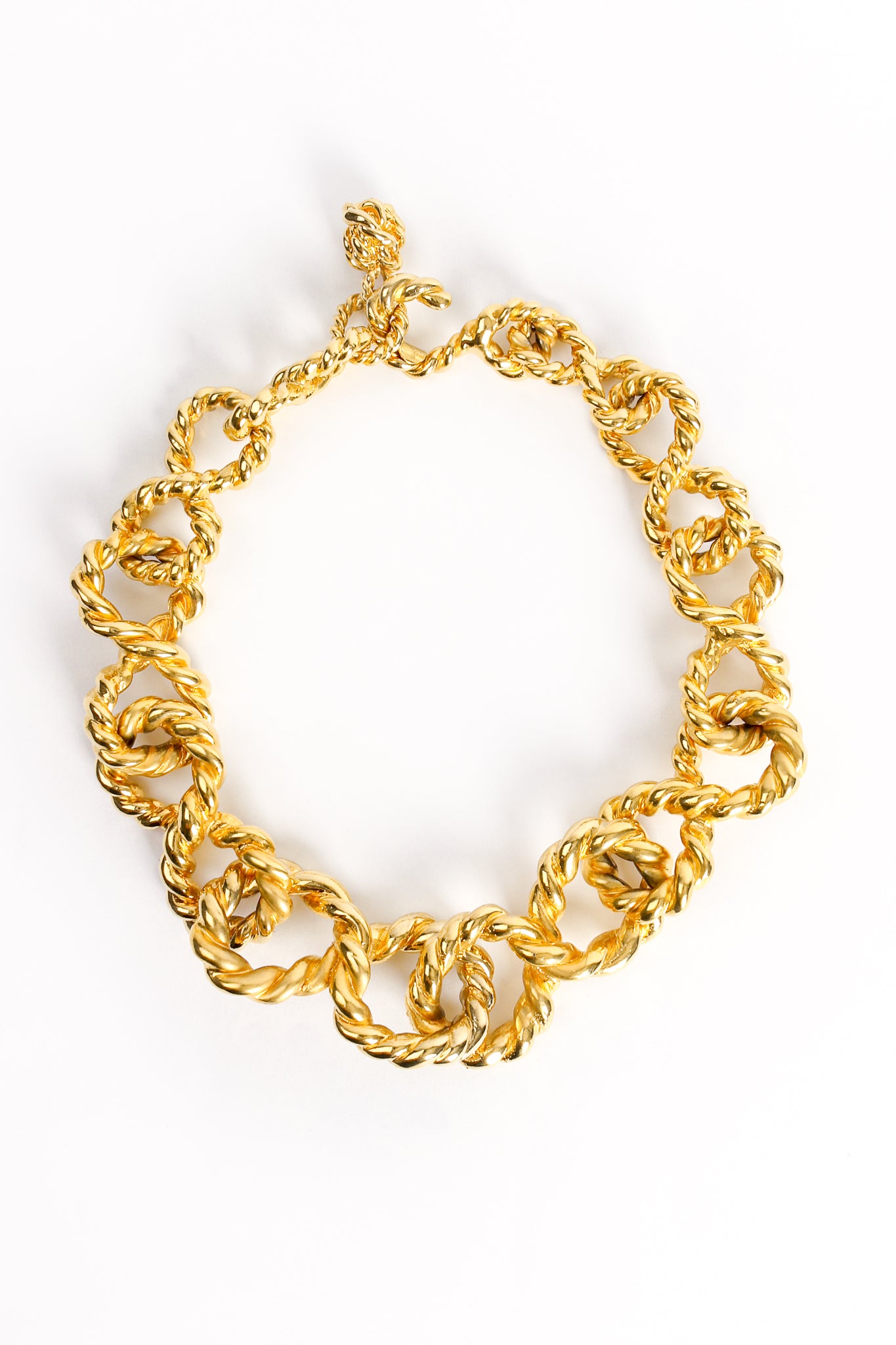 Vintage Chanel Chunky Infinity Braid Link Collar at Recess Los Angeles