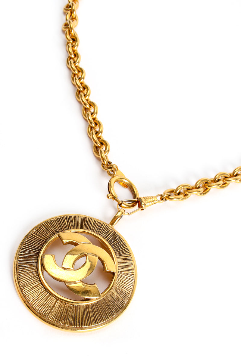 Vintage Chanel Long CC Logo Medallion Pendant at Recess Los Angeles