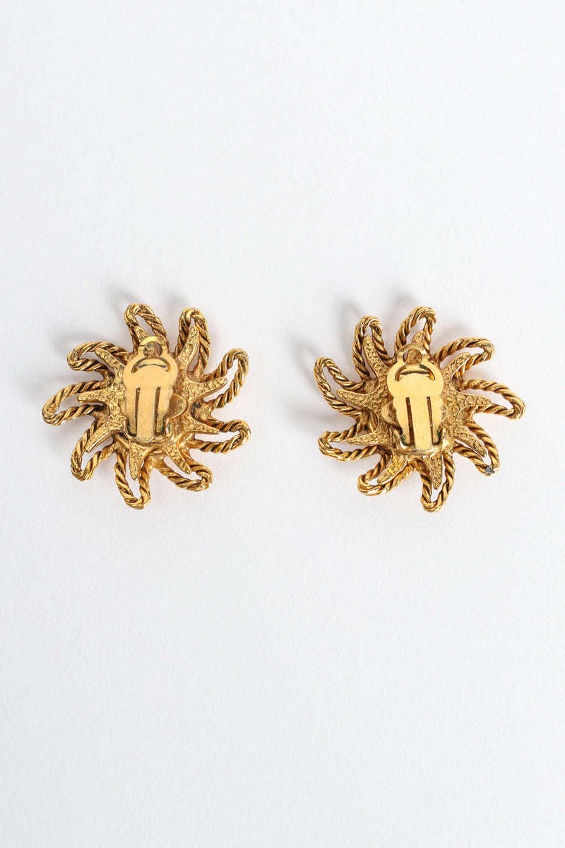 Vintage Chanel 1994A Sun CC Logo Earrings closed back @ Recess Los Angeles