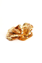 VIntage Chanel 1985 Gold Sequin Camellia Flower Pin side @ Recess LA