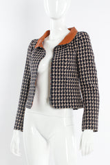 Vintage Chanel 2001 S/S Herringbone Crop Jacket mannequin nagle unzipped @ Recess LA