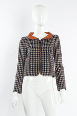 Vintage Chanel 2001 S/S Herringbone Crop Jacket mannequin front  @ Recess LA