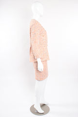 Vintage Chanel SS 1994 Runway Bouclé Tweed Vent Jacket & Skirt Set on Mannequin side at Recess LA