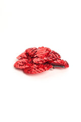 Vintage Chanel Camellia Sequin Flower Pin side @ Recess LA