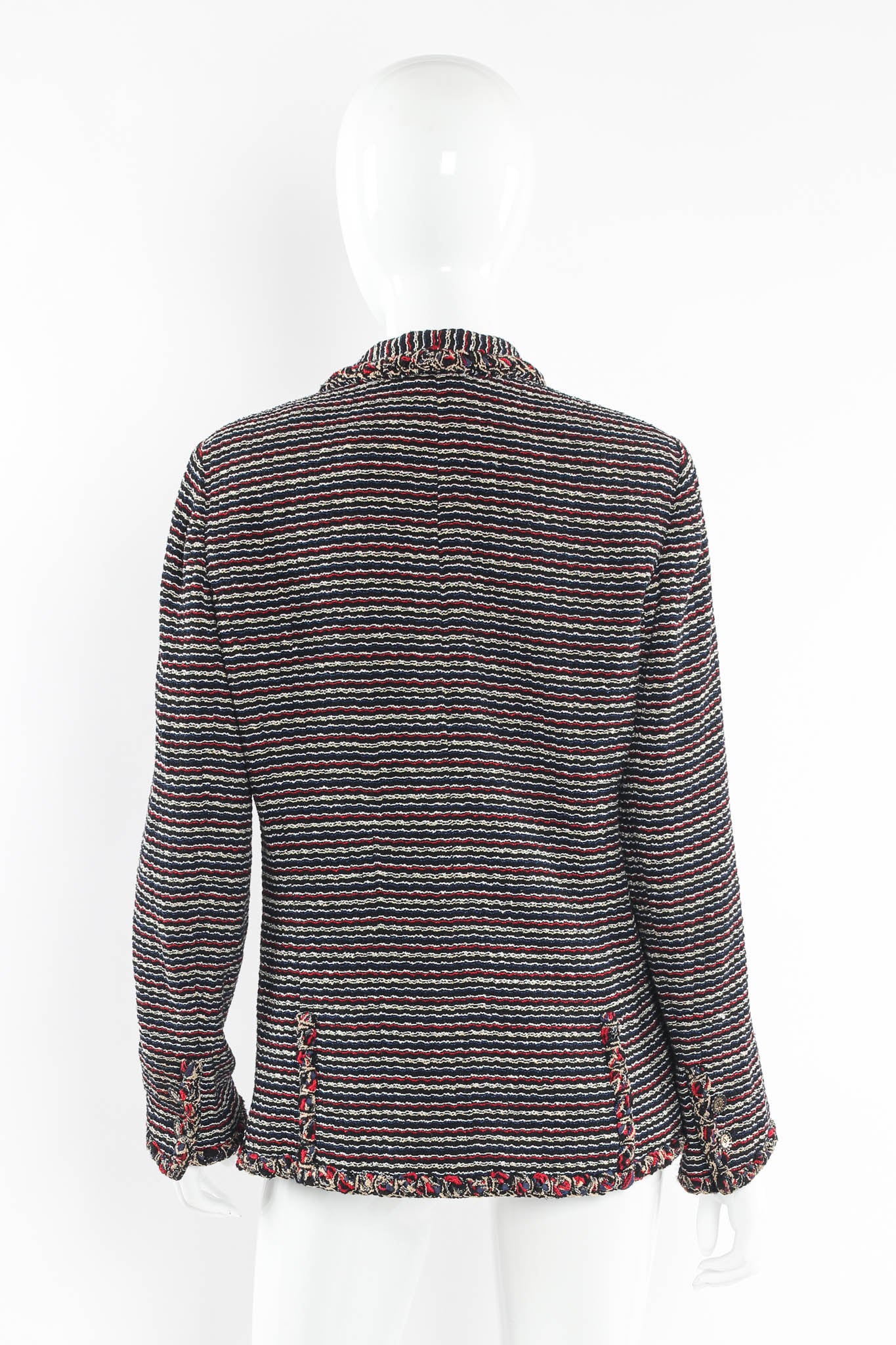 Vintage Chanel 2011 Woven Stripe Blazer mannequin back @ Recess Los Angeles