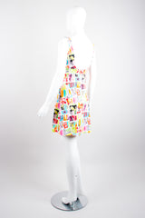 Chanel Graffiti Print Marker Pen Fit and Flare Skater Tank Dress