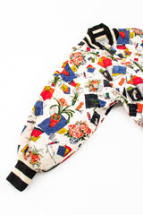 Vintage Chanel 1986 Atelier Illustration Quilted Bomber Jacket sleeve @ Recess LA