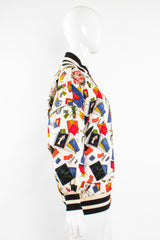 Vintage Chanel 1986 Atelier Illustration Quilted Bomber Jacket on Mannequin side @ Recess LA