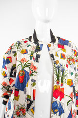 Vintage Chanel 1986 Atelier Illustration Quilted Bomber Jacket on Mannequin crop @ Recess LA