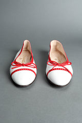 Vintage Chanel Leather Ballet Flats front view @ Recess LA