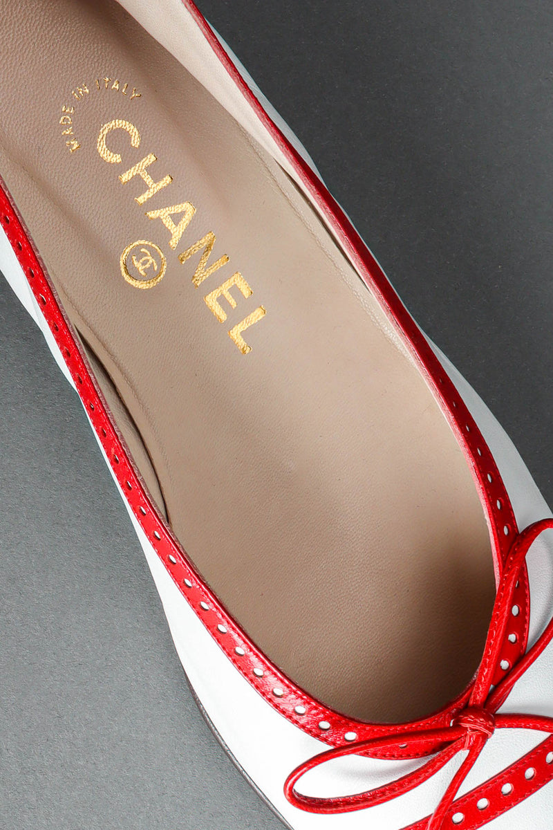 Vintage Chanel Leather Ballet Flats inner logo detail @ Recess LA