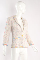 Vintage Chanel 1999P Rainbow Terrazzo Tweed Jacket Set on Mannequin front at Recess LA