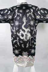 Vintage Silk Chinese Metal Embroidered Dragon Robe