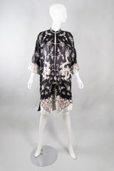 Vintage Silk Chinese Metal Embroidered Dragon Robe