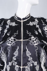 Vintage Silk Chinese Metal Embroidered Dragon Robe