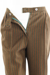 Vintage Chloe Tweed Stripe Sherlock Pant Set on Mannequin zip fly at Recess Los Angeles