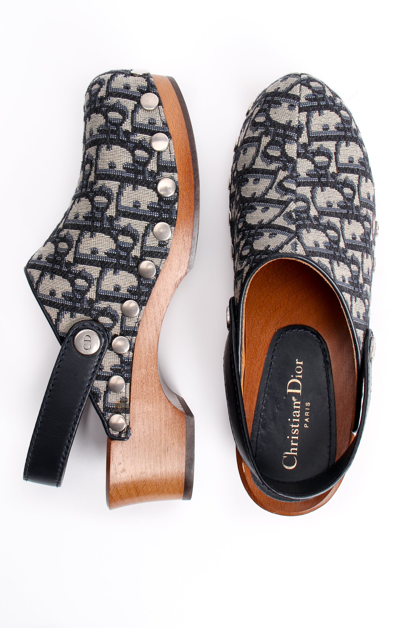 Vintage Christian Dior Monogram Twill Diorquake Clogs at Recess Los Angeles