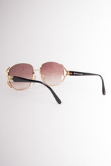 Christian Dior Rhinestone Aviator Pilot Sunglasses 2619 Graduated Amber Lenses