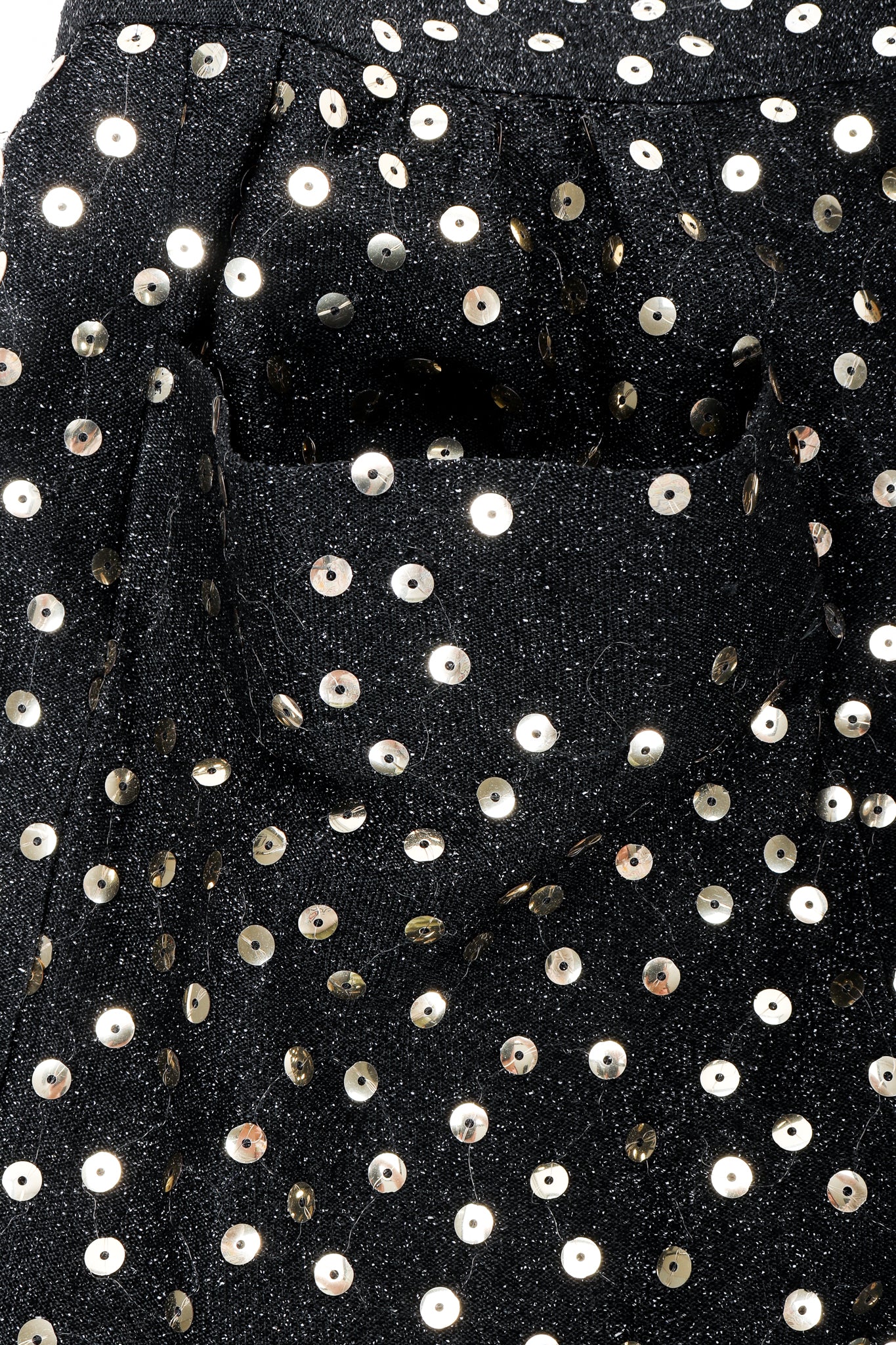 Vintage Christian Dior Sequin Skirt Set pocket detail at Recess Los Angeles