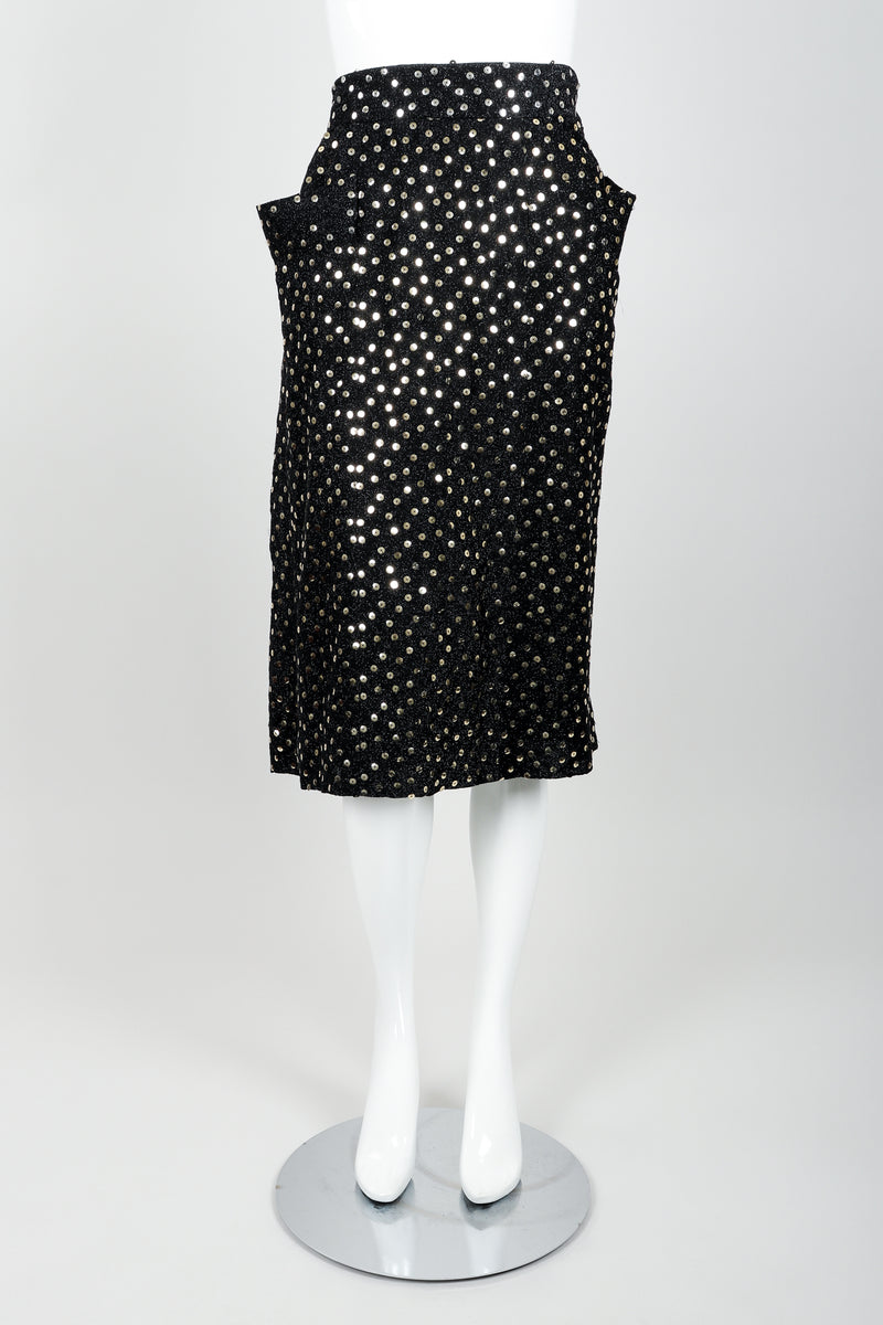 Vintage Christian Dior Sequin Skirt Set on Mannequin Front at Recess Los Angeles