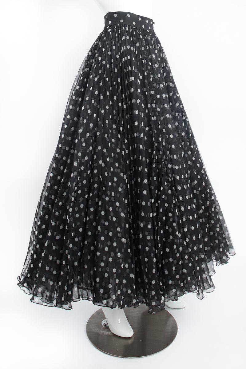 Vintage Christian Dior by Gianfranco Ferre Layered Organza Dot Skirt mannequin angle @ Recess LA