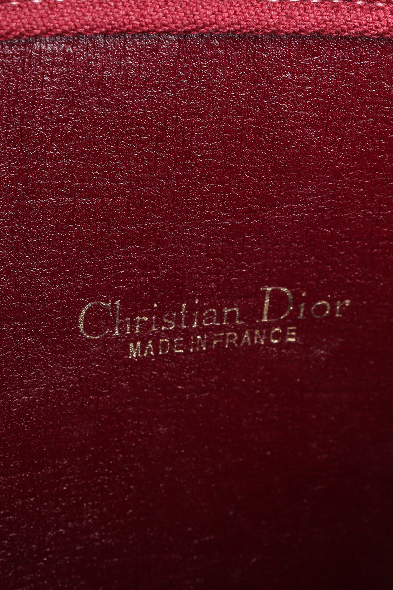 Vintage Christian Dior Monogram Barrel Baguette Handbag Signature Stamp at Recess Los Angeles