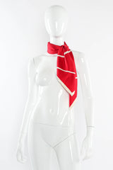 Vintage Christian Dior Abstract Swirl Stripe Scarf on mannequin @ Recess Los Angeles