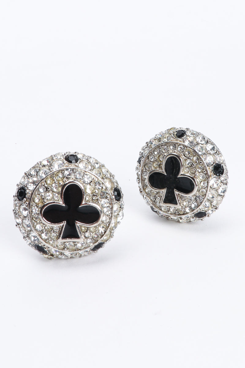 Vintage Christian Dior Crystal Club Suit Earrings at Recess Los Angeles