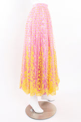 Vintage Christian Lacroix Point D'Esprit Chantilly Lace Mesh Skirt on Mannequin side @ Recess LA