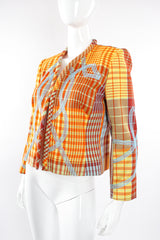 Vintage Christian Lacroix Madras Check Jacket on Mannequin angle at Recess Los Angeles