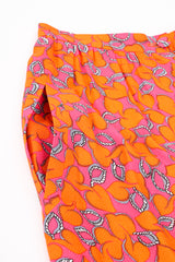 Vintage Christian Lacroix Hot Leaf Print Cropped Palazzo Pant pocket at Recess LA