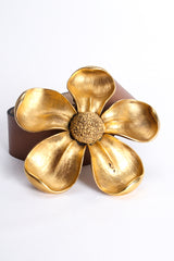 Vintage Christopher Ross Artisan Sculpted Blossom Buckle Belt roll at Recess Los Angeles