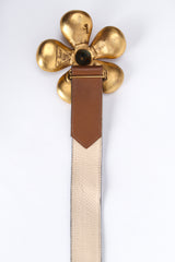 Vintage Christopher Ross Artisan Sculpted Blossom Buckle Belt backside at Recess Los Angeles