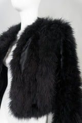 Vintage Chubby Marabou Feather Open Jacket