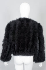 Vintage Chubby Marabou Feather Open Jacket