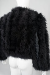 Vintage Chubby Marabou Feather Open Jacket